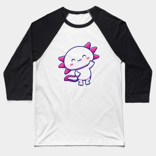 Smiling Axolotl Design T-shirt Hoodies Baseball T-Shirt